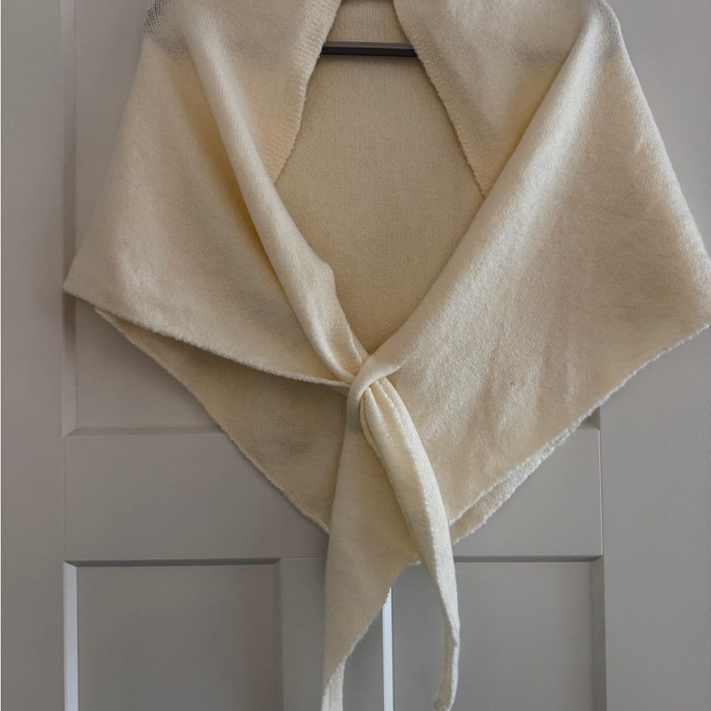 Cream Knit Shawl